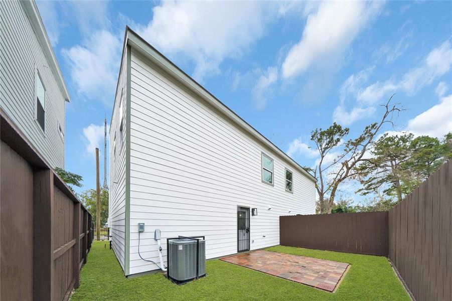 This home has a private back yard, which is a great place to relax and enjoy the outdoors. the yard is enclosed by a fence which provides privacy and security.