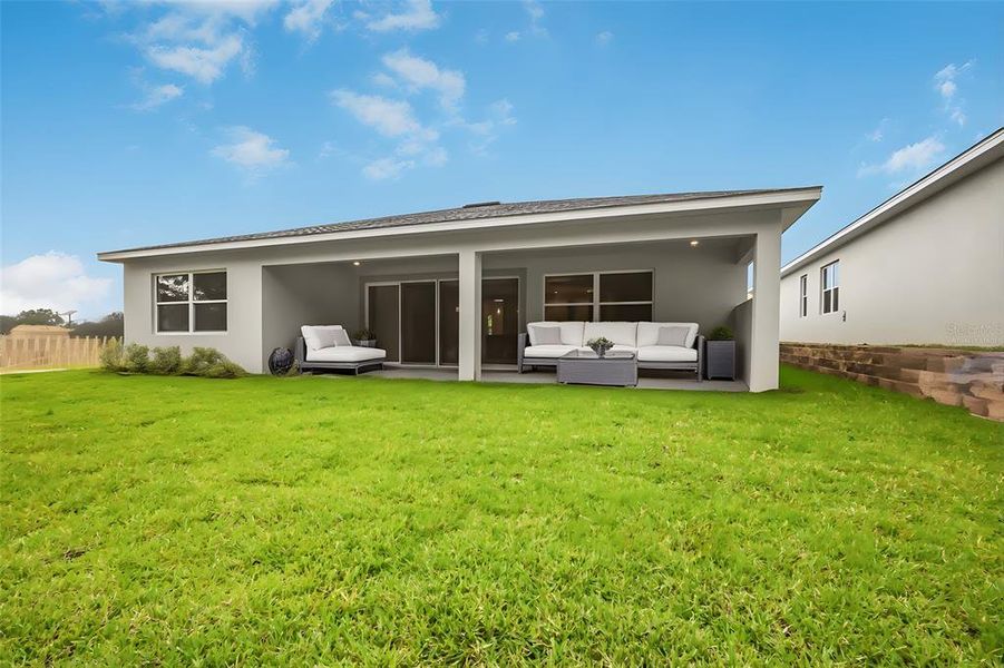 Exterior details and patio area of a home in Cresswind at Hammock Oaks, Lady Lake (Image 25). Exterior details and patio area of a home in Cresswind at Hammock Oaks, Lady Lake (Image 25).