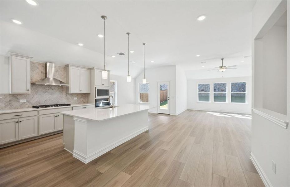 View of kitchen and gathering room View of kitchen and gathering room