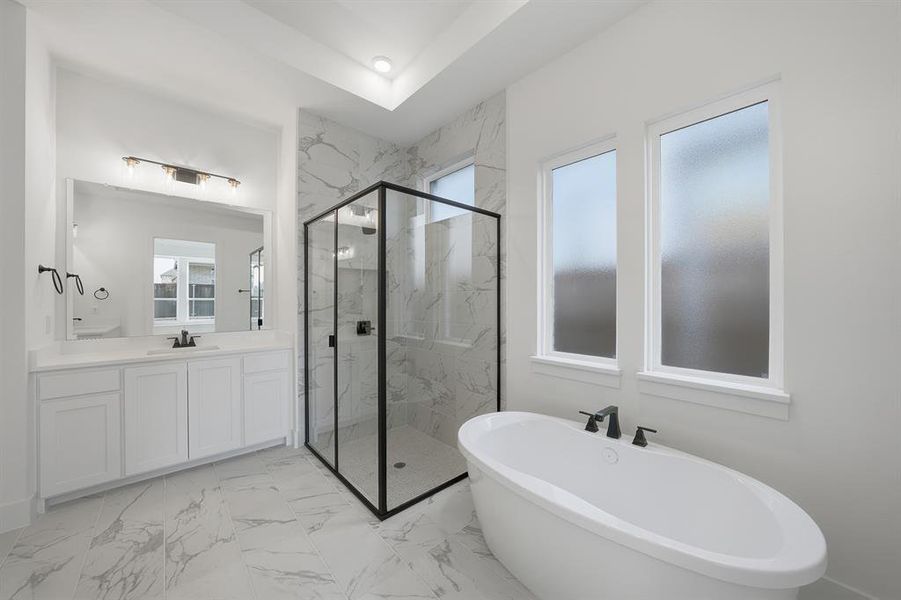 Furnished interior view inside a new home in Estates at Rockhill, Frisco (Image 9).