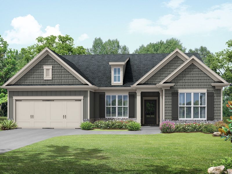 Representative exterior photo of a completed home built from the The Rosewood by My Home Communities in Sutton’s Landing, Statham, GA (Image 7).