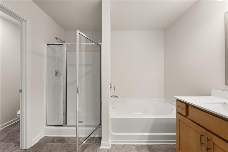 Furnished interior view inside a new home in Rivershire Place, Villa Rica (Image 11).