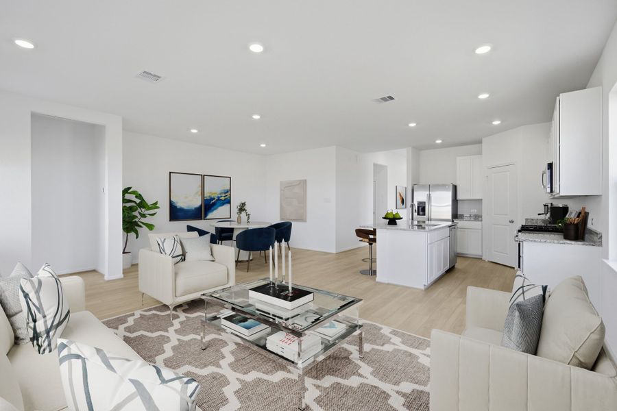 Representative furnished interior of a home built from the Barrett by Taylor Morrison in Bridge Creek 45s and 50s, Cypress (Image 9).