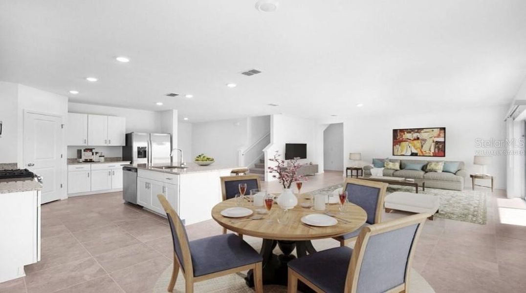 Furnished interior view inside a new home in Waterstone, Groveland (Image 9). Furnished interior view inside a new home in Waterstone, Groveland (Image 9).