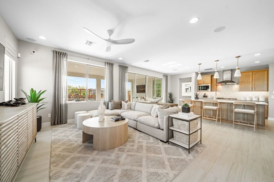 Representative furnished interior of a home built from the Sunrise by Taylor Morrison in Ovation at Meridian 55+, Queen Creek (Image 7).