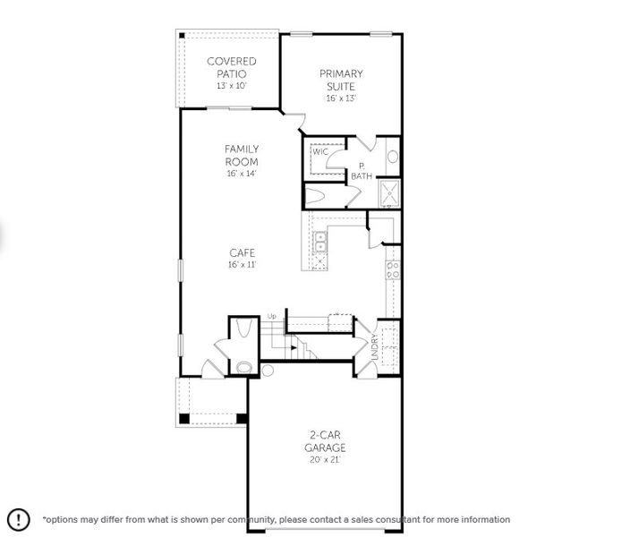 2D floor plan layout of this home in Cordova Palms, St. Augustine, FL (Image 4).