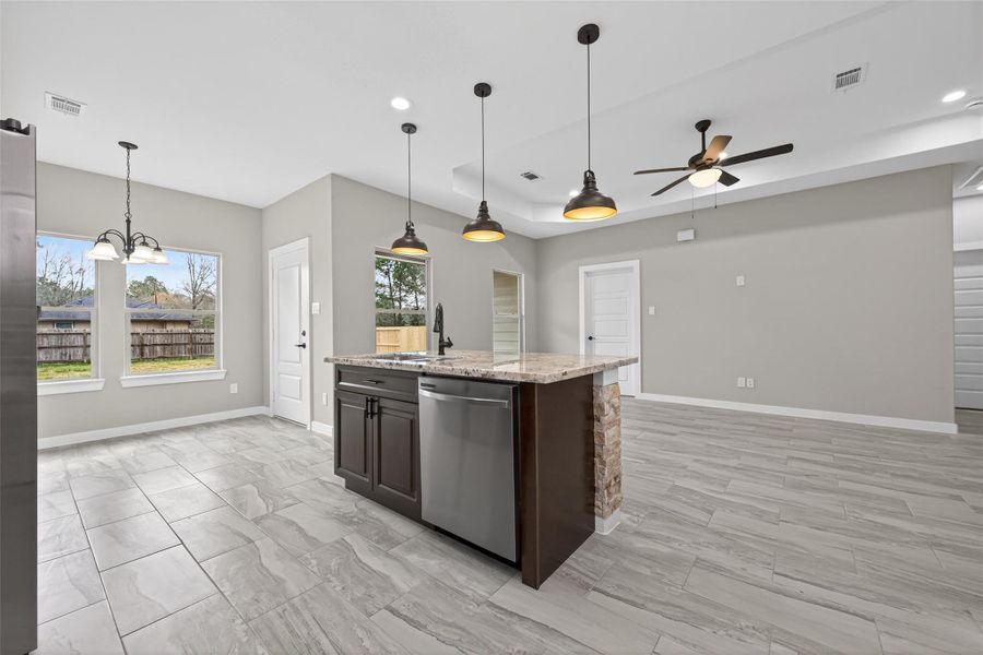 Furnished interior view inside a new home in , Cleveland (Image 11).