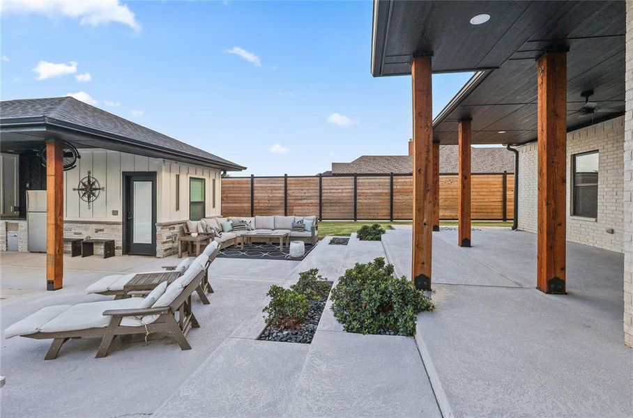 Exterior details and patio area of a home in , Wichita Falls (Image 1). Exterior details and patio area of a home in , Wichita Falls (Image 1).