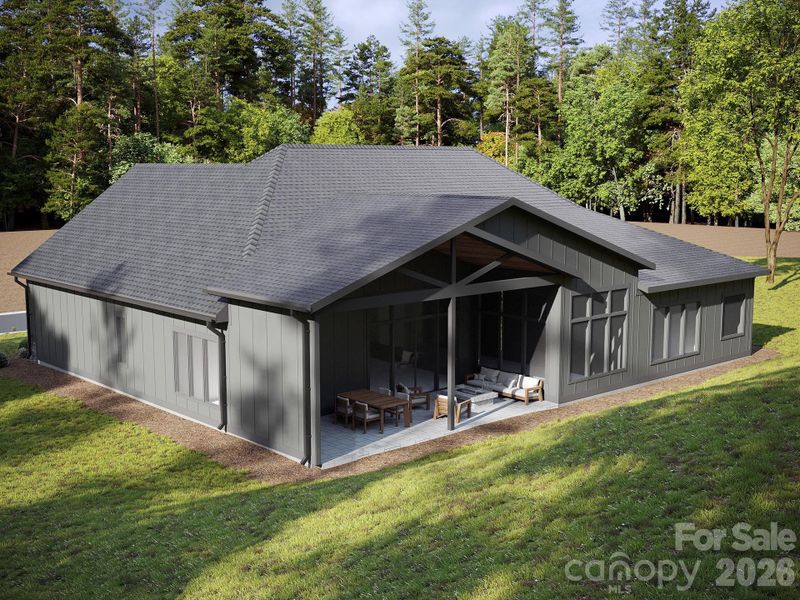 Exterior details and patio area of a home in , Arden (Image 3).