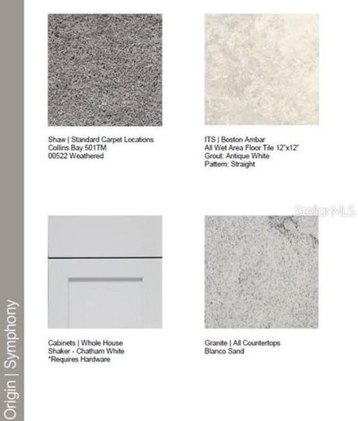 Sample of building materials used in homes in Waterstone, Groveland (Image 20).