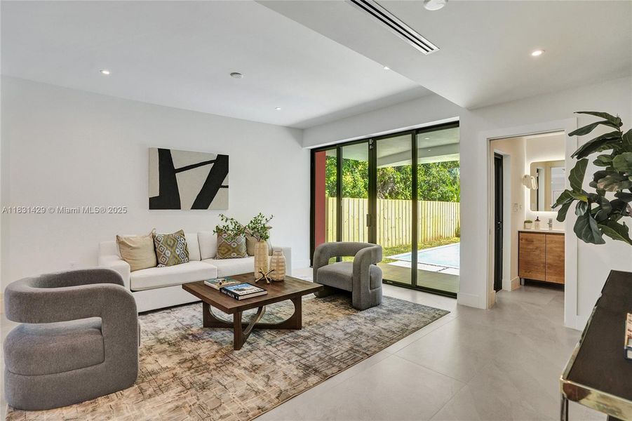 Furnished interior view inside a new home in , Miami (Image 24).