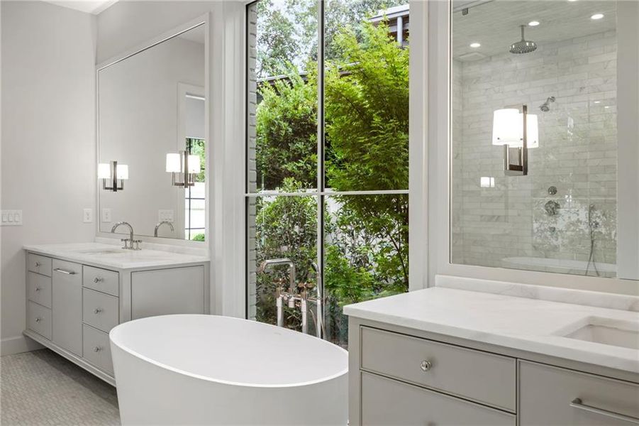 Furnished interior view inside a new home in , Atlanta (Image 8).