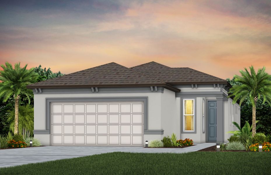 Representative exterior photo of a completed home built from the Flagstone by Del Webb in Del Webb Stone Creek, Ocala, FL (Image 13).