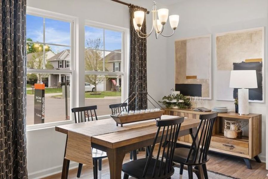 Representative furnished interior of a home built from the Dawson by True Homes in Morgan Hills, Albemarle (Image 13).