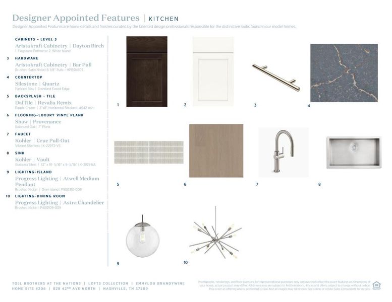 Sample of building materials used in homes in The Nations - Lofts, Nashville (Image 9).