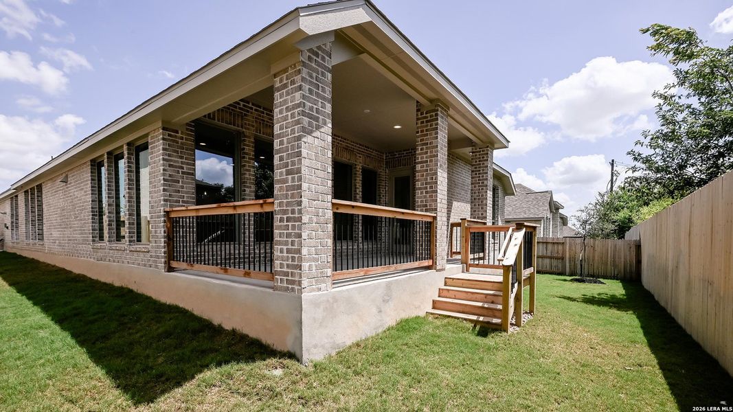 Exterior details and patio area of a home in Cibolo Valley Heights, Cibolo (Image 19).