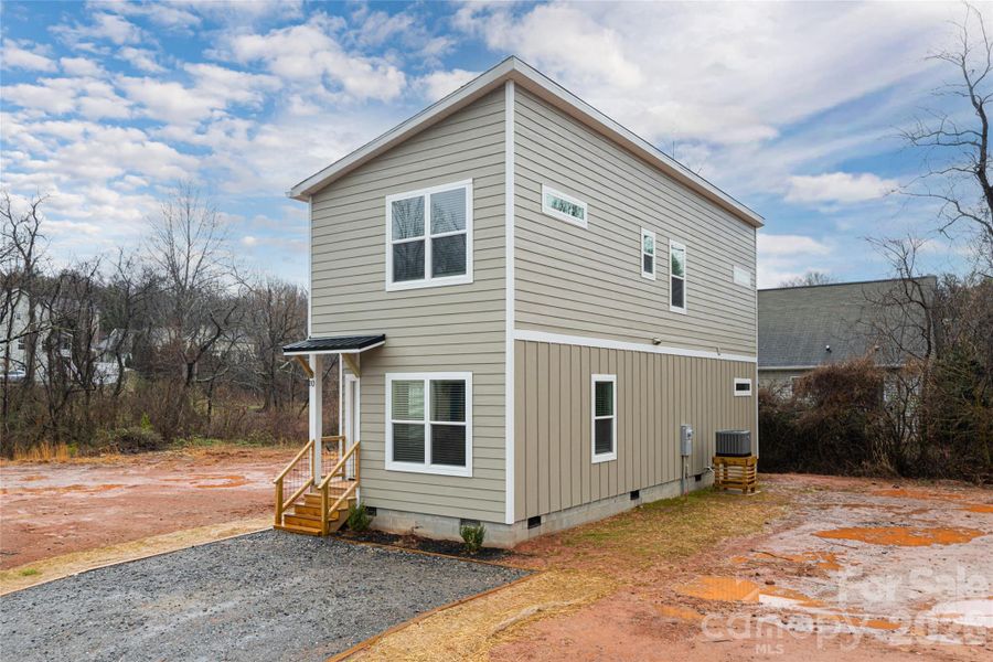 Exterior details and patio area of a home in , Asheville (Image 27).