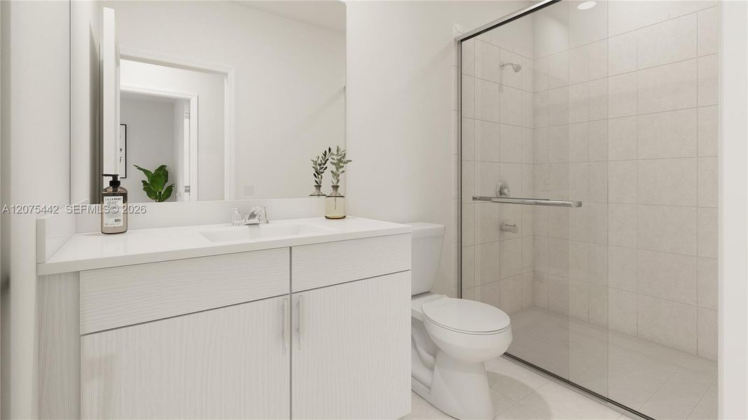 Furnished interior view inside a new home in Wildwood Groves, Miami (Image 12).
