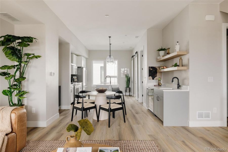 Furnished interior view inside a new home in , Denver (Image 4). Furnished interior view inside a new home in , Denver (Image 4).