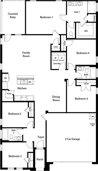 2D floor plan layout of this home in Legado, Cleburne, TX (Image 3).