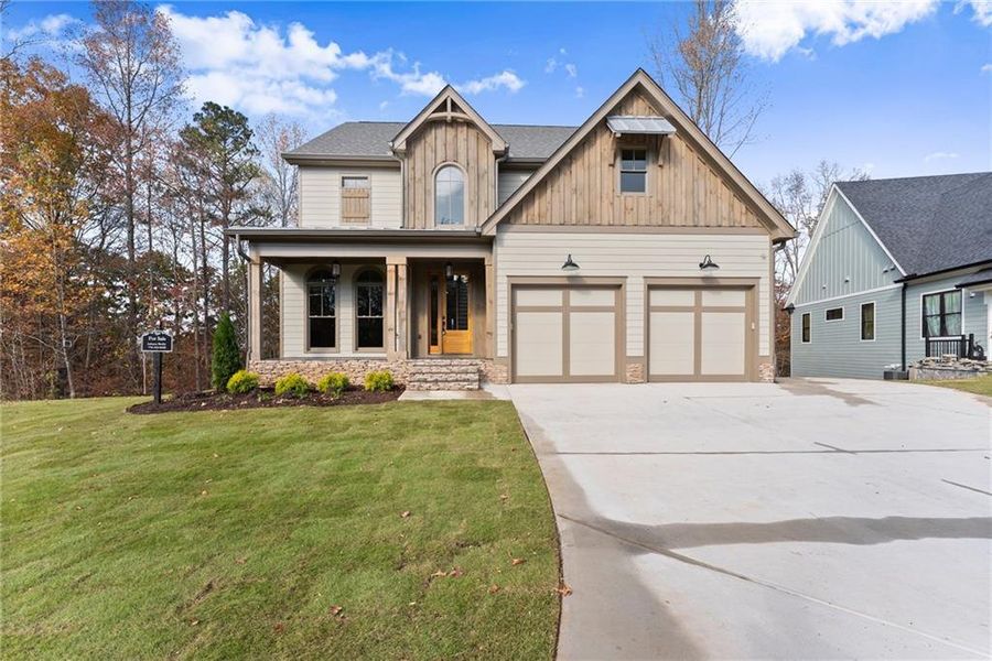 Front exterior of a new home in , Dahlonega, GA, highlighting curb appeal (Image 28).