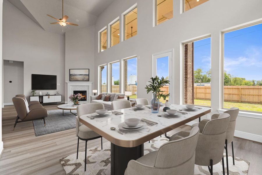 Furnished interior view inside a new home in Coastal Point, League City (Image 12).