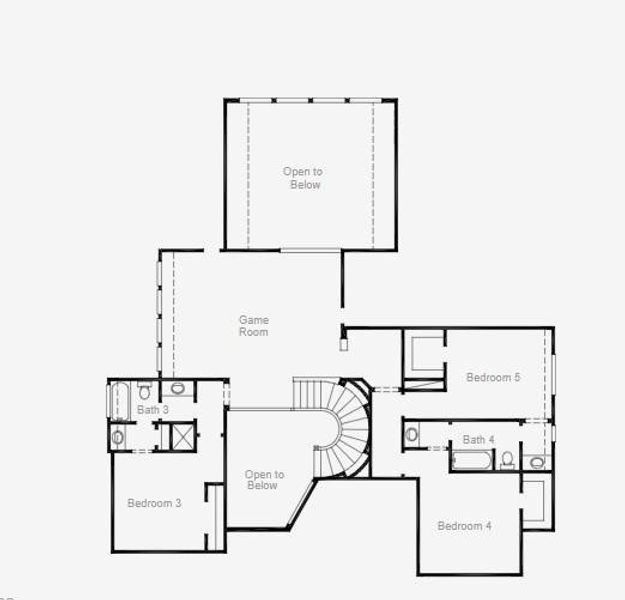 2D floor plan layout of this home in Valencia 70', Manvel, TX (Image 6). 2D floor plan layout of this home in Valencia 70', Manvel, TX (Image 6).