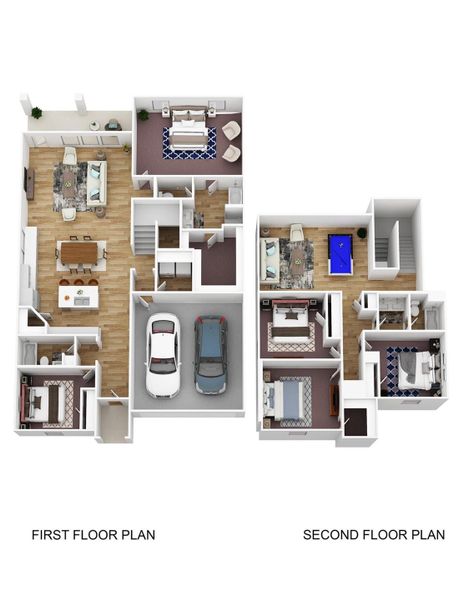 2D floor plan layout of this home in Silverthorne, Conroe, TX (Image 2). 2D floor plan layout of this home in Silverthorne, Conroe, TX (Image 2).