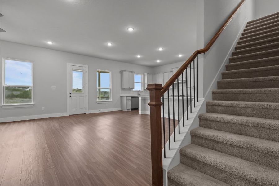 A large empty house. A large empty house.