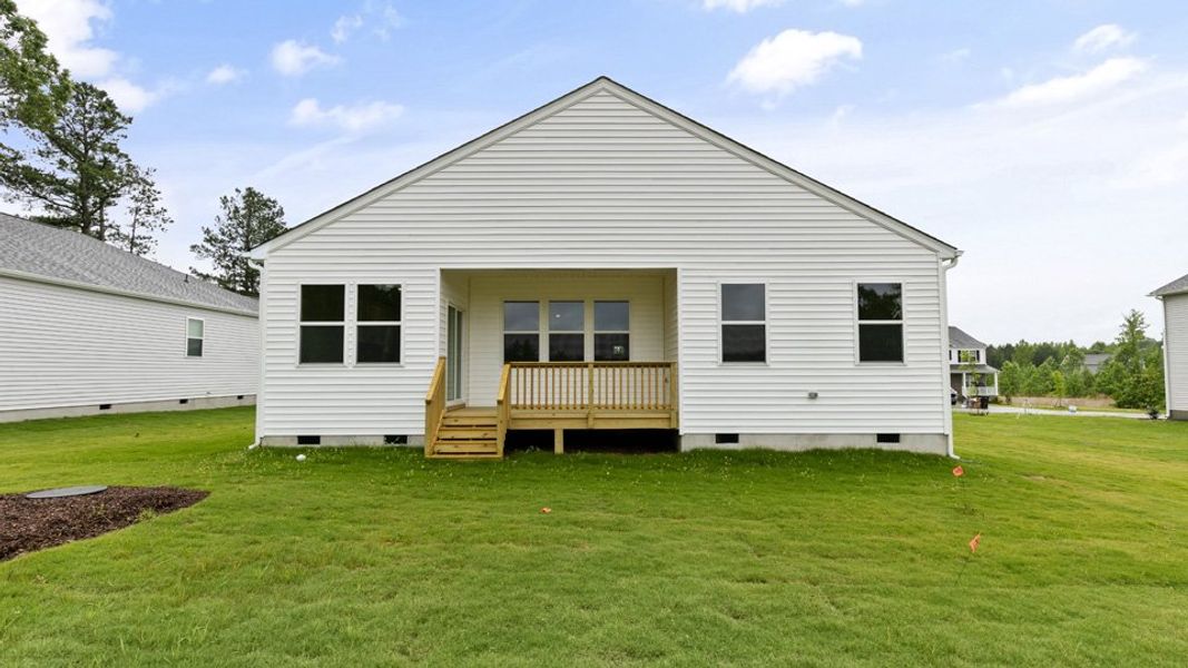 Exterior details and patio area of a home in Baker Farm, Youngsville (Image 4).