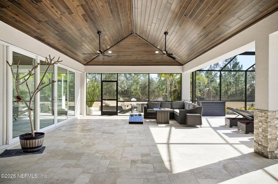 Exterior details and patio area of a home in , Palm Coast (Image 37). Exterior details and patio area of a home in , Palm Coast (Image 37).