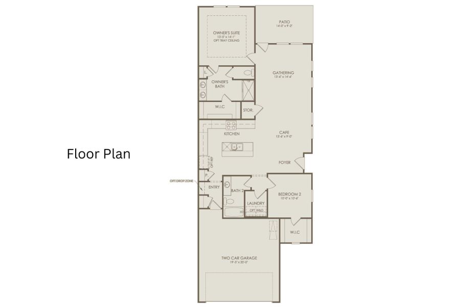 2D floor plan layout of this home in Carolina Overlook, Clayton, NC (Image 5).