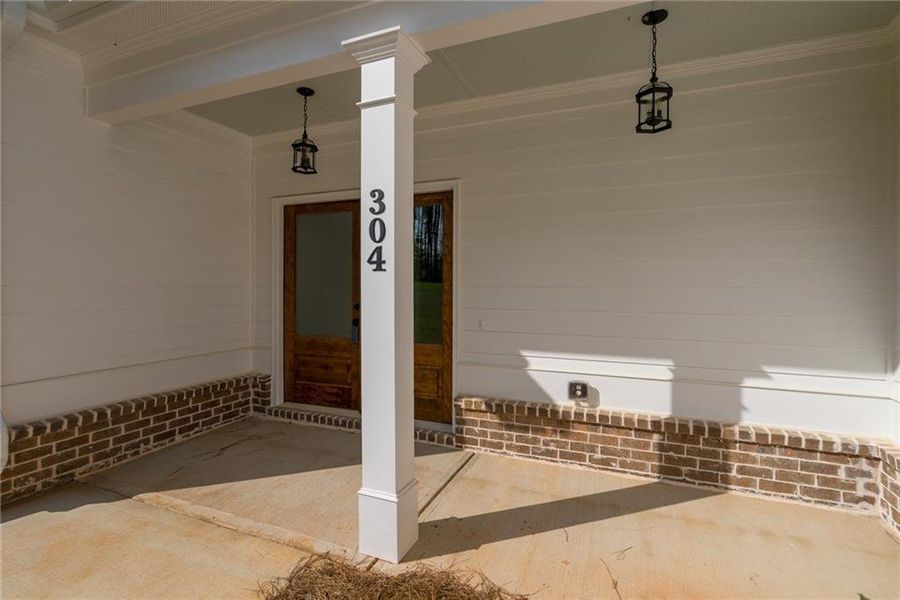 Exterior details and patio area of a home in , Social Circle (Image 4). Exterior details and patio area of a home in , Social Circle (Image 4).