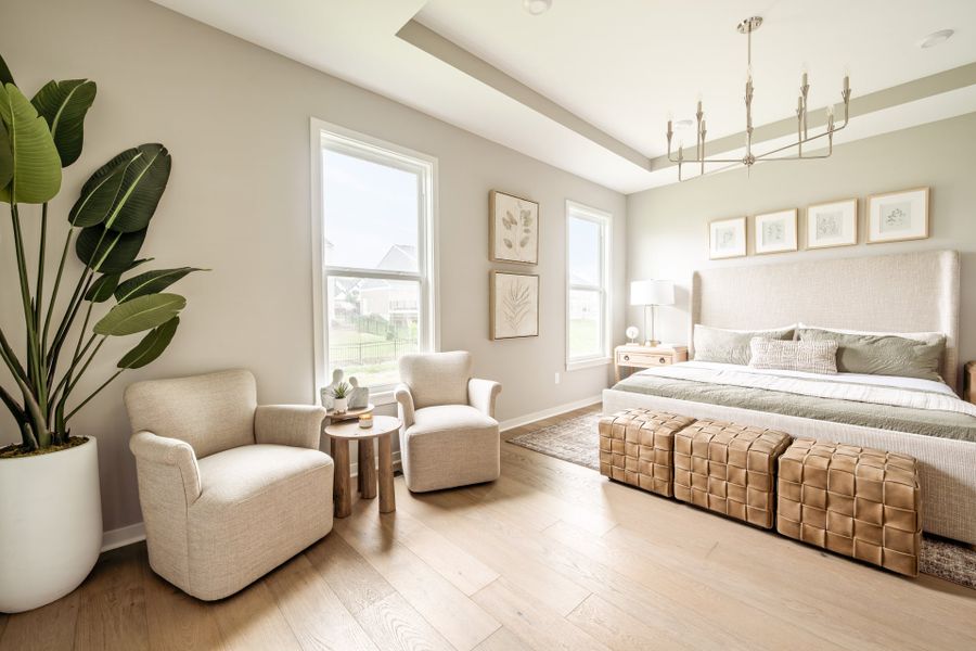 Representative furnished interior of a home built from the Linden by Fischer Homes in Twin Lakes, Hoschton (Image 18).