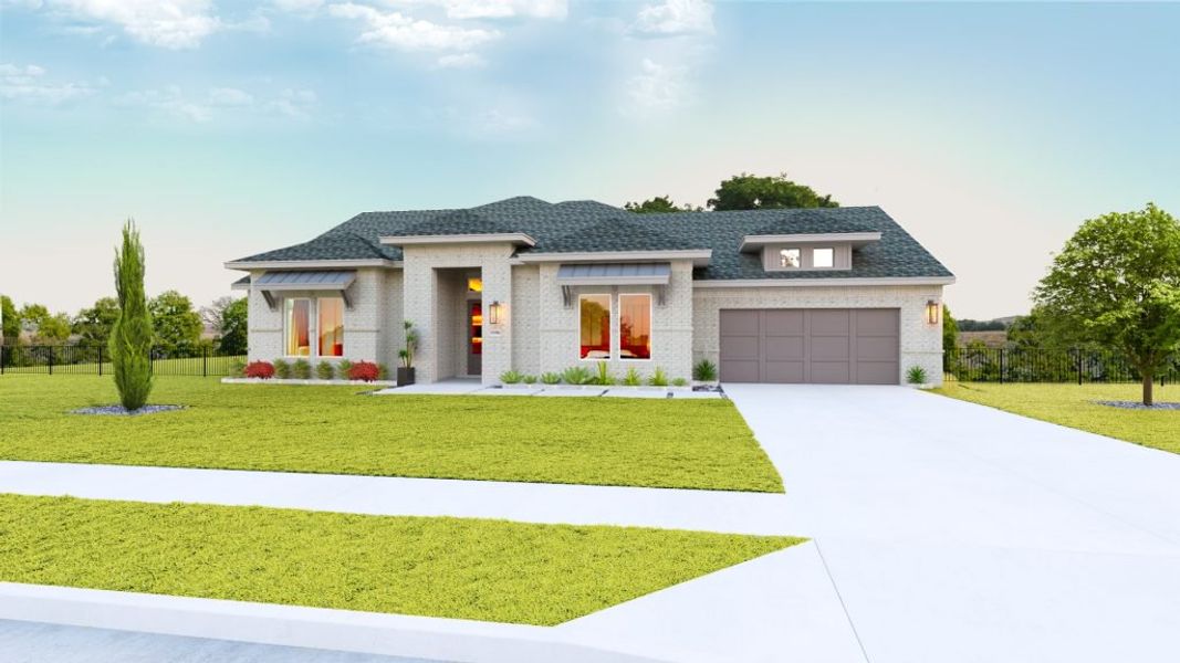 Representative exterior photo of a completed home built from the Bali by Stonefield Homes in Heath Golf and Yacht Club, Rockwall, TX (Image 32).