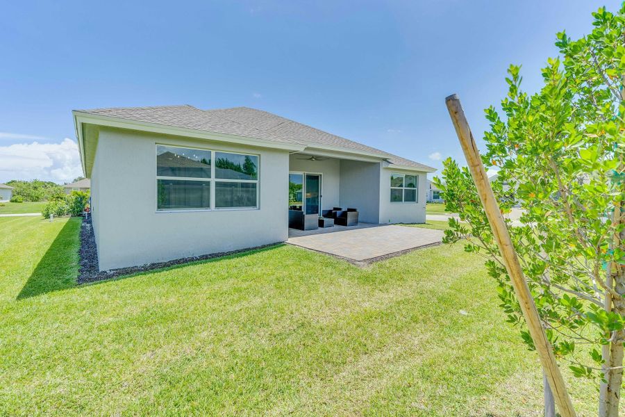 2D floor plan layout for the Aurora by GHO Homes in High Pointe, Vero Beach, FL (Image 97).