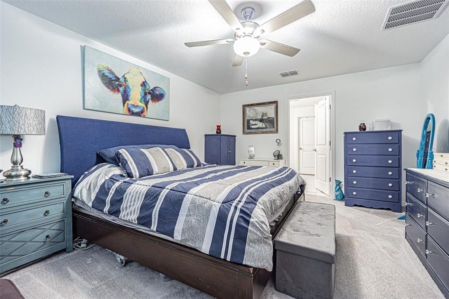 Spacious owner's retreat will hold all of your large furnishings