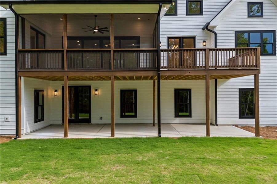 Front exterior of a new home in , Flowery Branch, GA, highlighting curb appeal (Image 34).