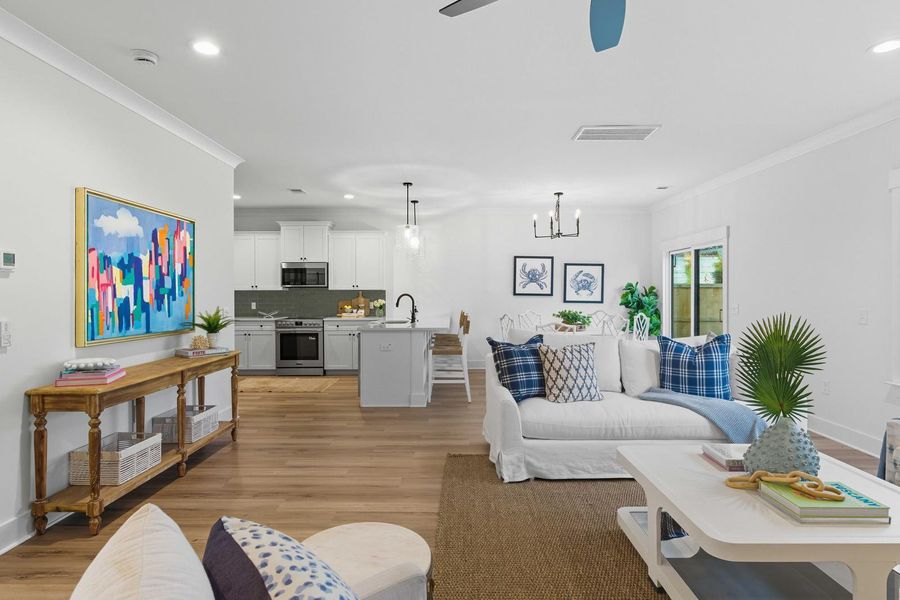 Furnished interior view inside a new home in , Charleston (Image 7).