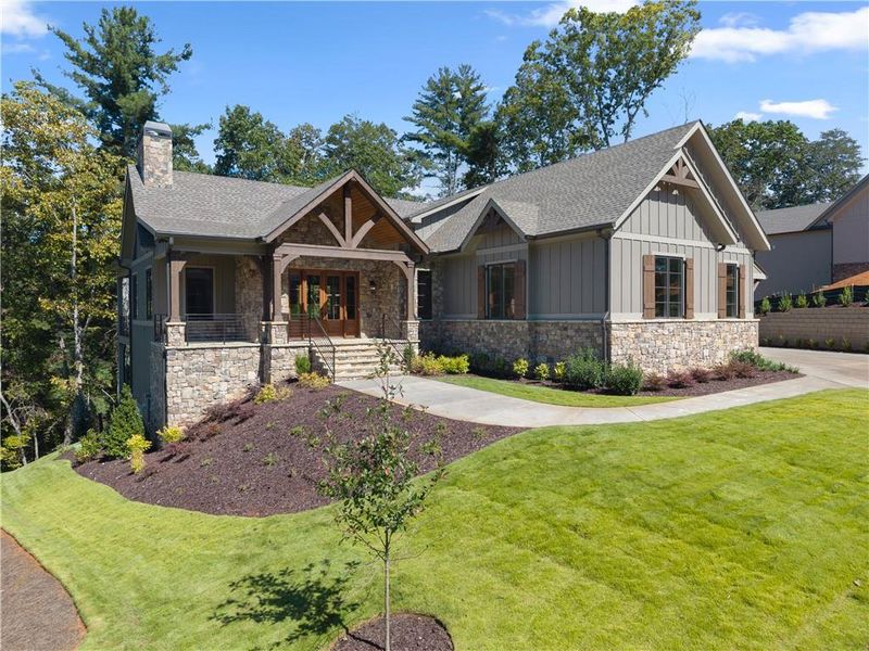 Front exterior of a new home in , Dahlonega, GA, highlighting curb appeal (Image 30).