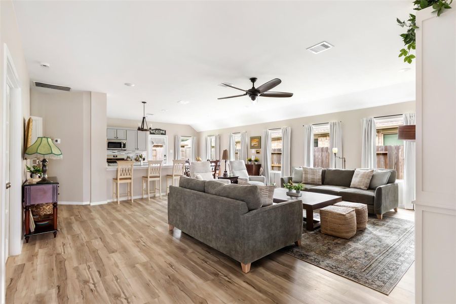 Furnished interior view inside a new home in Pinewood at Grand Texas, New Caney (Image 7).