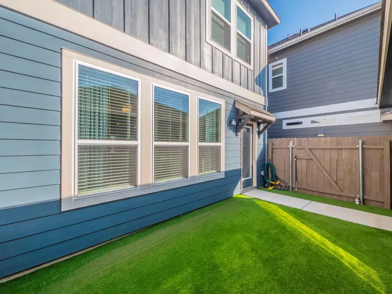 Exterior details and patio area of a home in , Leander (Image 3). Exterior details and patio area of a home in , Leander (Image 3).