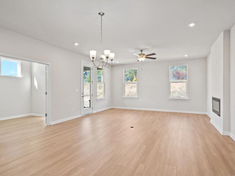 Representative unfurnished interior of a home built from the The Dawson C by Davidson Homes LLC in Kelly Preserve, Loganville (Image 9).
