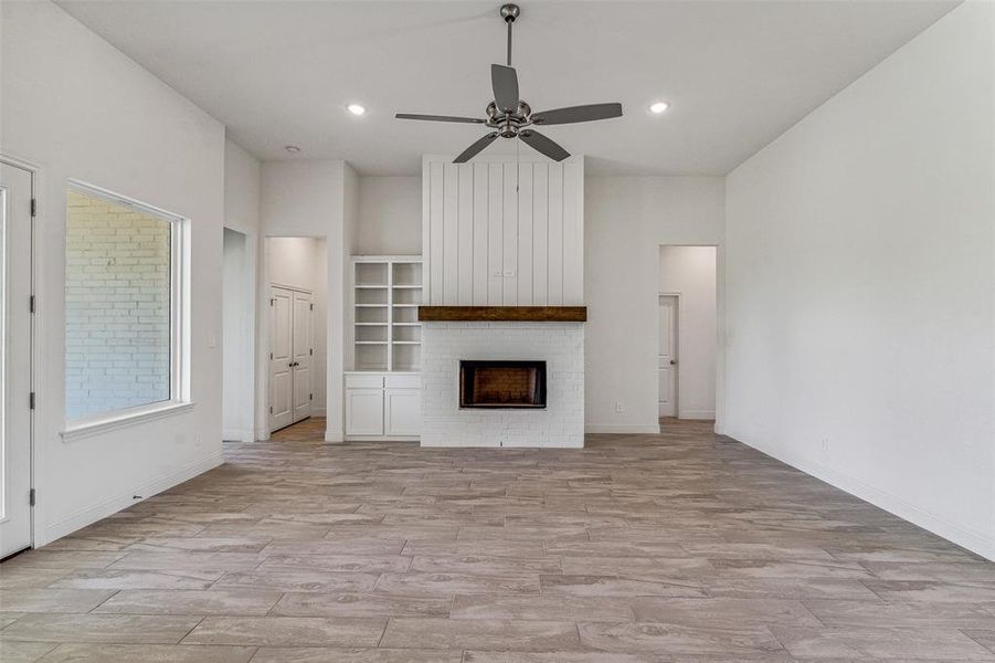 Family Room and Fireplace