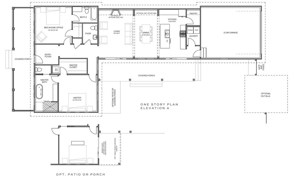 2D floor plan layout for the The Salvia by New Leaf Builders in The Domus Collection at Midtown Nexton, Summerville, SC (Image 3). 2D floor plan layout for the The Salvia by New Leaf Builders in The Domus Collection at Midtown Nexton, Summerville, SC (Image 3).
