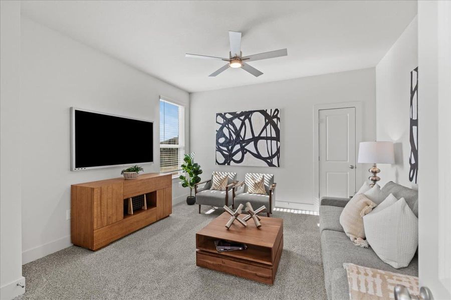 Furnished interior view inside a new home in Sunfield, Buda (Image 37).