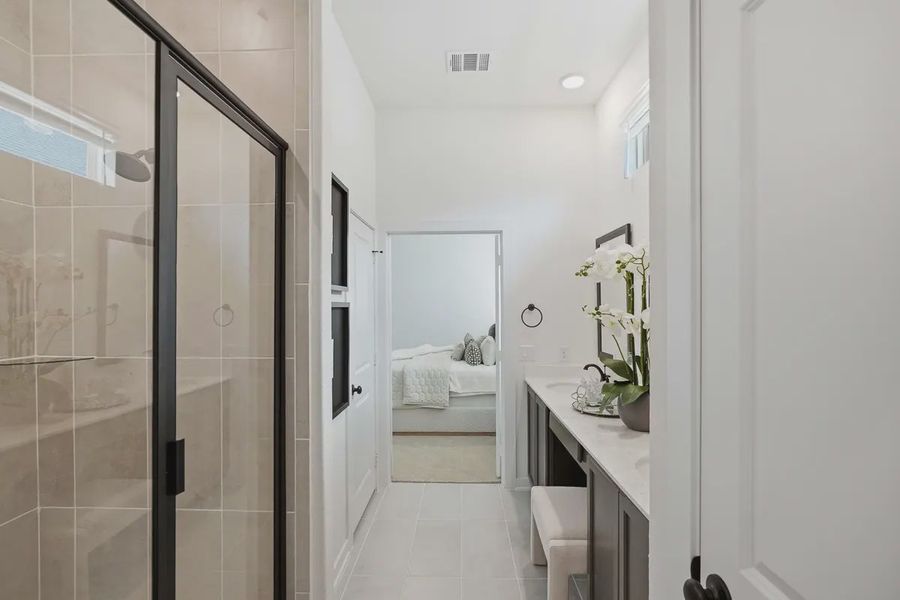 Furnished interior view inside a new home in The Crossvine, Schertz (Image 32).