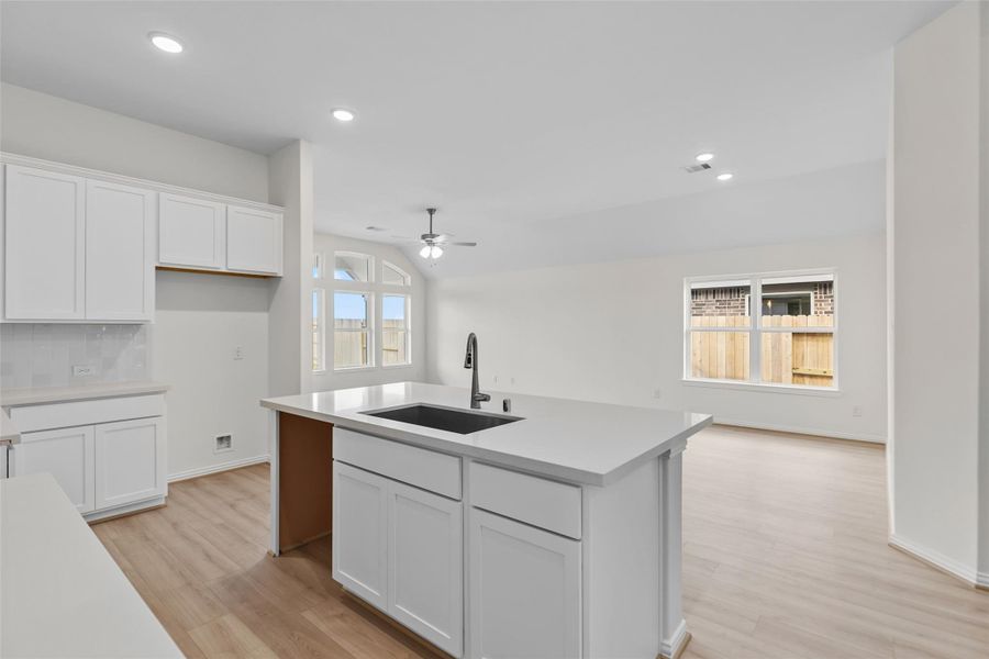 Furnished interior view inside a new home in Creekhaven, Iowa Colony (Image 12). Furnished interior view inside a new home in Creekhaven, Iowa Colony (Image 12).