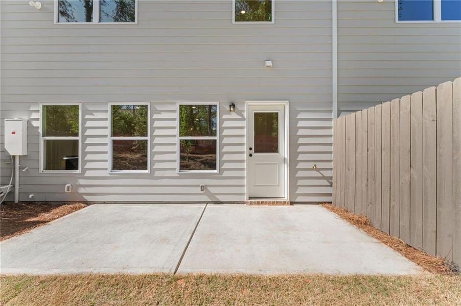 Exterior details and patio area of a home in Cherokee Township, Acworth (Image 20).