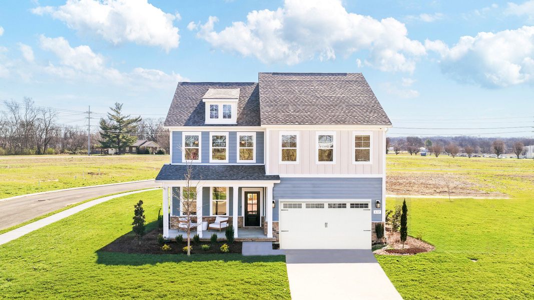 Representative exterior photo of a completed home built from the Bedford by DRB Homes in Cottages of Bearwood, Mount Pleasant, TN (Image 22).